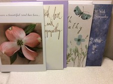 SYMPATHY RSVP GREETING CARDS New w/Envelopes LOT 4 FOUR STYLES OF SYMPATHY CARDS