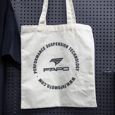 FAPO Custom Designed Tote Bag - White Shopping Bag with Personalized Logo Patter