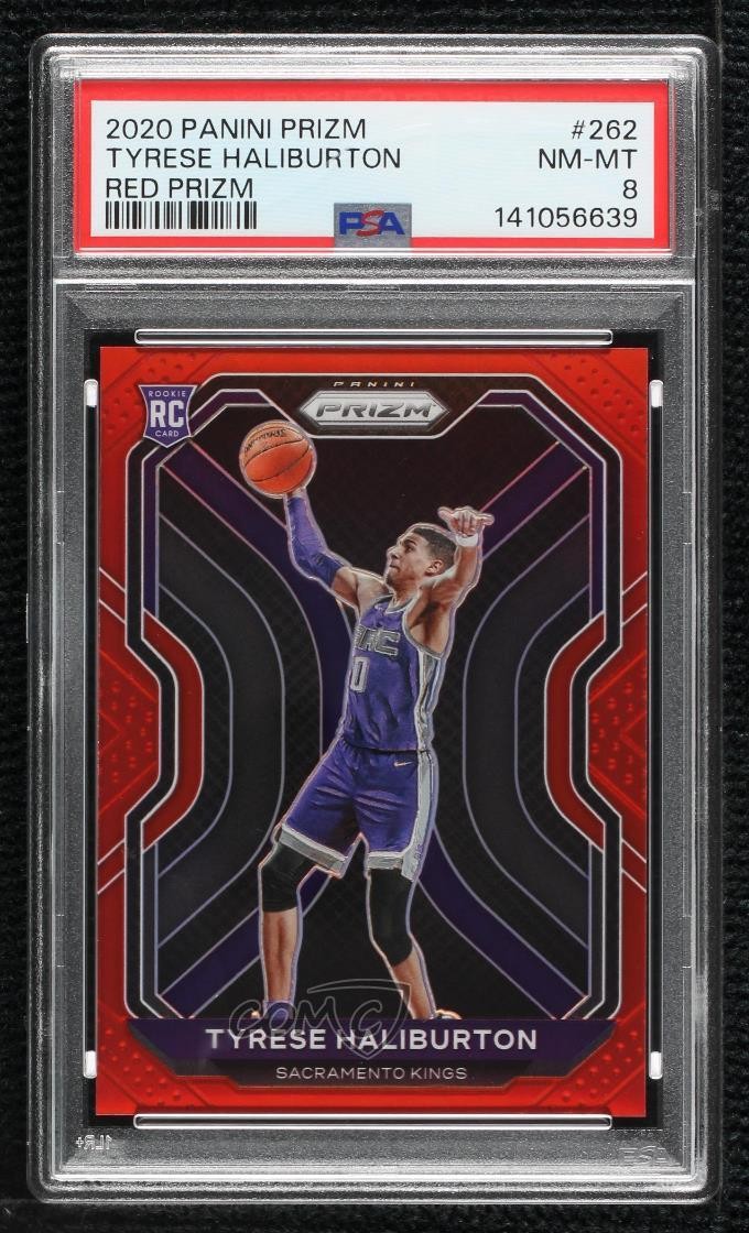 2020-21 Panini Prizm Red Prizm 71/299 Tyrese Haliburton #262 PSA 8 14lu