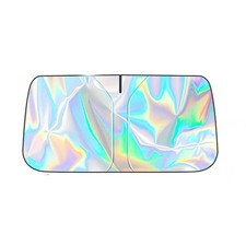 Car Windshield Sun Shade Holographic 57 x 31 in Foldable Front Window Sunshade