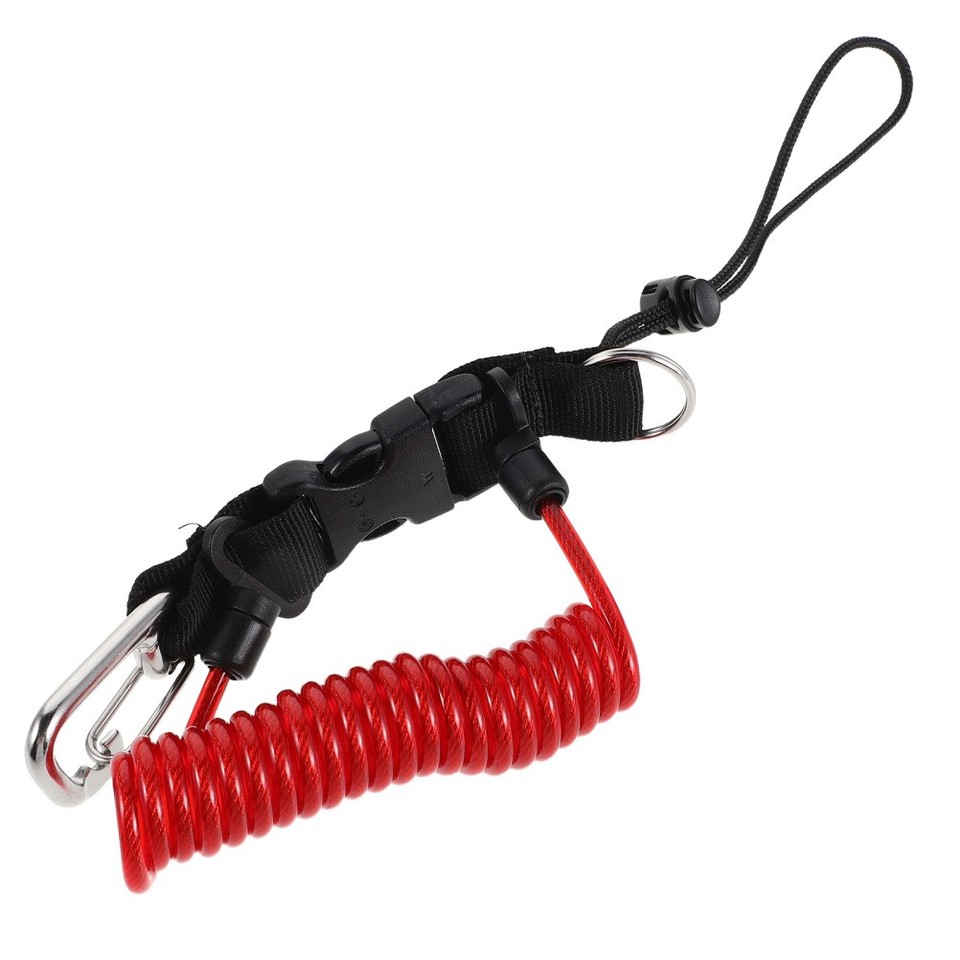 Bungee Lanyard Stainless Steel Cable Tether Camera Safety Diving Hook ...