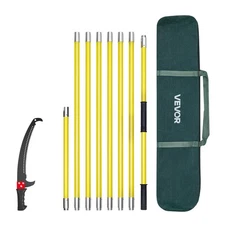 VEVOR Manual Pole Saw Extendable Pole Tree Pruner 3.84-26.25 ft 65Mn Steel Blade