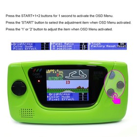 3.5" Laminated LCD IPS Screen Rechargable USB-C Bat For SEGA Game Gear GG