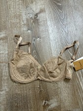 Chantelle Bra 34C 3641 C Chic beige unlined Plunge Underwire Bra NEW NWT
