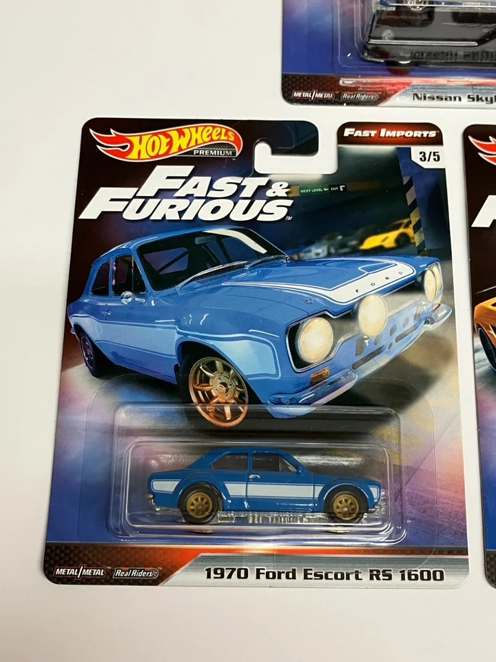 2017 Hot Wheels Premium FAST & FURIOUS Fast Imports Complete Set of 5 cars - Image 4 of 4