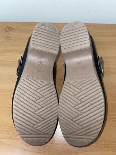 NEW Dansko Britton Tumbled Leather Black Mule Shoes US 10.5-11 EU 41 Barely Worn - Picture 11 of 11