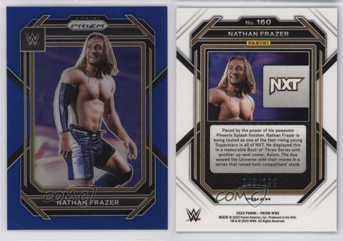 2023 Panini Prizm WWE Blue Prizm 43/199 Nathan Frazer #160 6q5 - Picture 3 of 3