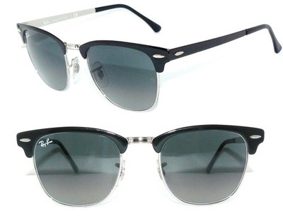 Ray Ban SONNENBRILLE SCHWARZ GRAU BLAU RB 3716 9004 CLUBMASTER 3016 METALL 3507