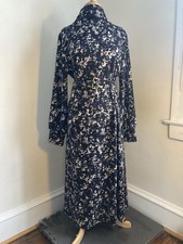Simply Vera Wang B&W Belted Turtleneck Long Sleeve Maxi Dress XL Modest Coverage