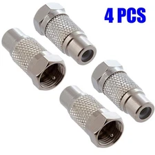 4x F Type Coax Coaxial Male Plug to RCA Female Jack RF Connector Adapter TV SAT