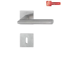 Hoppe Stockholm Rosettengarnitur Flachrosetten Edelstahl Matt Bb
