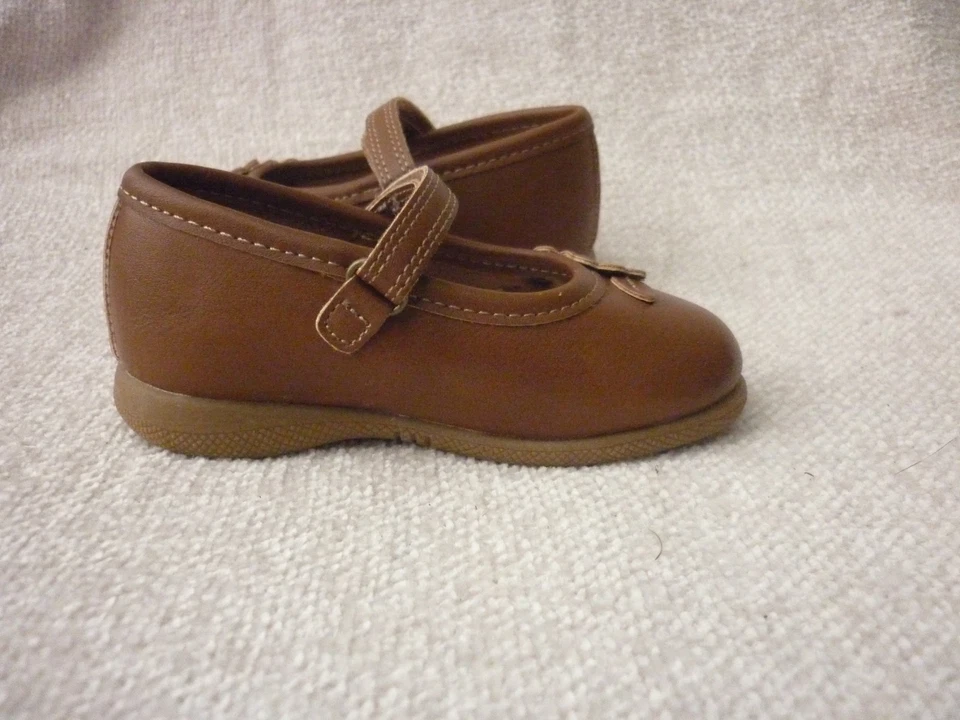 Zapatos Rachel - Marrón Floral Mary Jane Zapatos - Niñas Pequeñas Talla 5 Foto 4 de 4