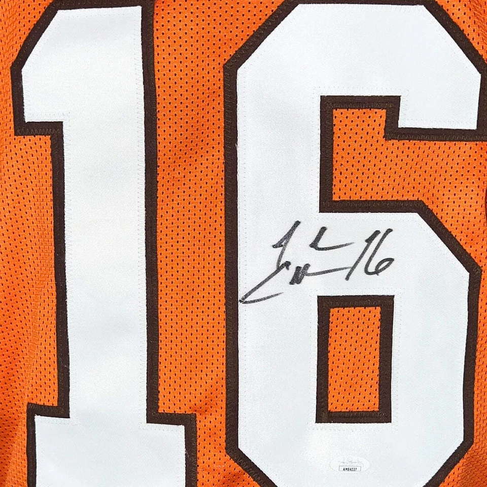 Josh Cribbs 签名克利夫兰橙色足球球衣 (JSA) — 第 2/3 张图片