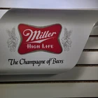 Vintage Miller High Life Beer Hanging Wall Sign The Champagne of Beers Bar Pub
