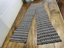 Farm Rio Wide Leg Pants Geometric Pineapple Boho PP