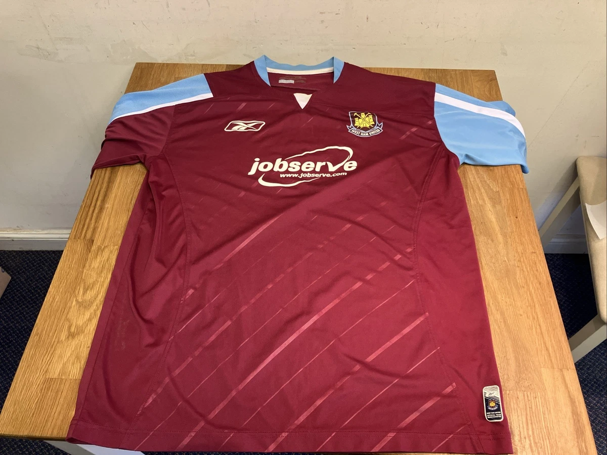Maillot Vintage West Ham United Taille L – Reebok Authentique, Très Bon état