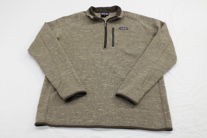 Patagonia Men's Better Sweater 1/4 Zip sz XL Oatmeal Brown Pullover Long Sleeve