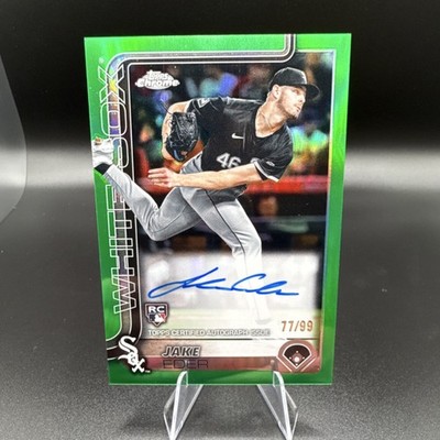 Topps 2025 Chrome Jake Eder Rookie Autographs Green /99 #RA-JE White Sox