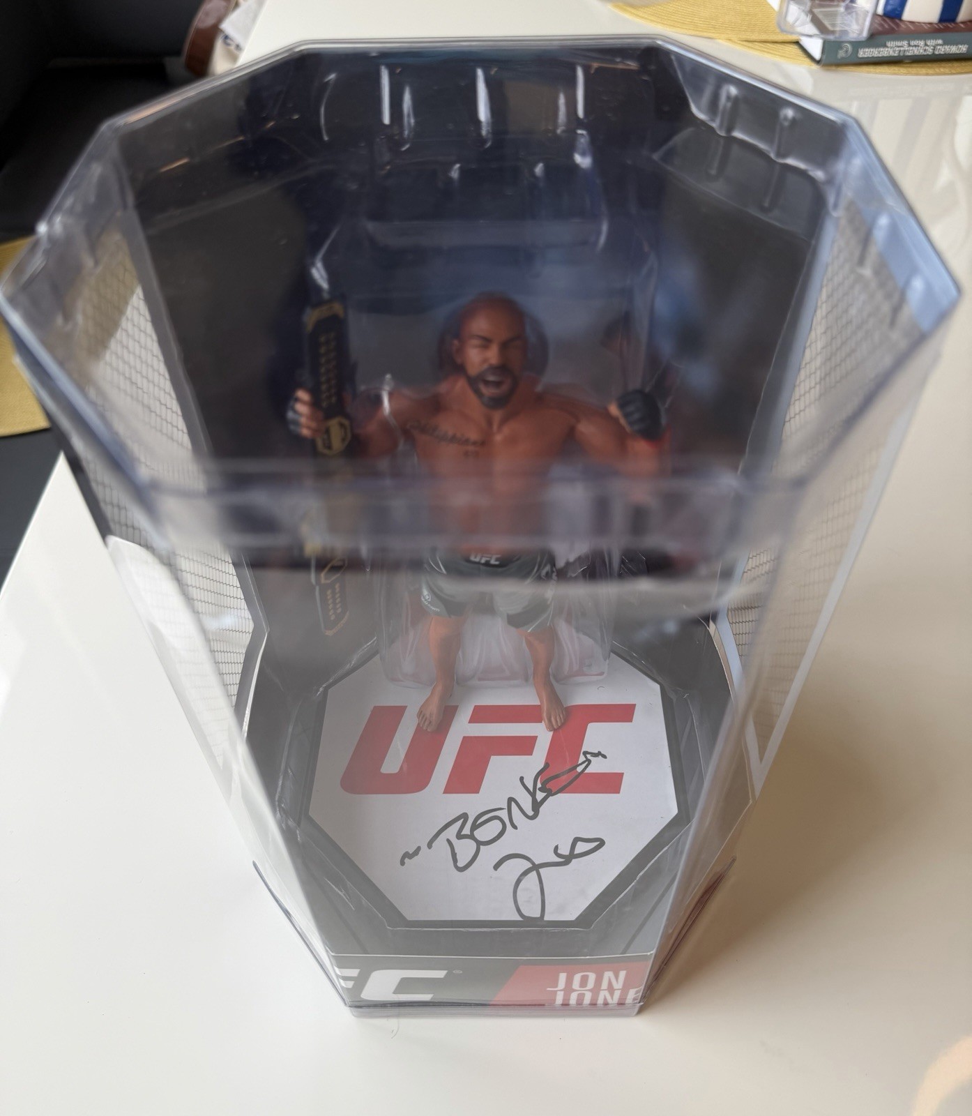 Jon Jones Autographed Signed Jon Bones Jones 7in Action Figure McFarlane UFC MMA Beckett BAS COA 