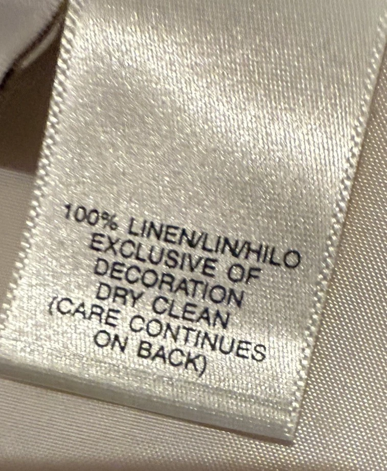 Susan Bristol 亚麻尺寸 12 串珠黑色白色花卉印花 a 字裙新品 — 第 4/4 张图片