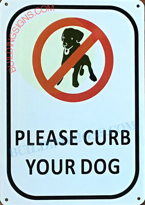 BEWARE OF DOG・PLEASE CURB YOUR DOG サイン2枚 BEWARE OF DOG・PLEASE CURB YOUR DOG サイン2枚 Please Curb