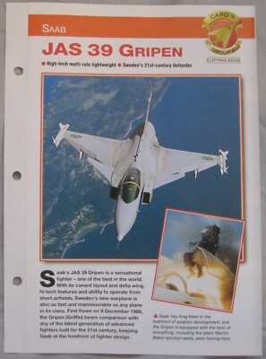 Aircraft of the World Card 9, Gruppe 6 - Saab JAS 39 Gripen
