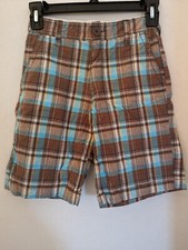 EUC Old Navy Boys Multi-Color Plaid Flat Front Adjustable Waist Shorts Size 7