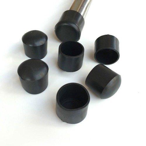 6mm~63mm Black Chair Table Feet Stick Pipe Tubing End Cover Caps Cap PVC Rubber - Picture 11 of 12