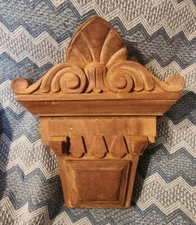 Vintage/Antique~Lg Solid Wood~Reclaimed~Corbel/Medallion~16"x14.5"~architectural