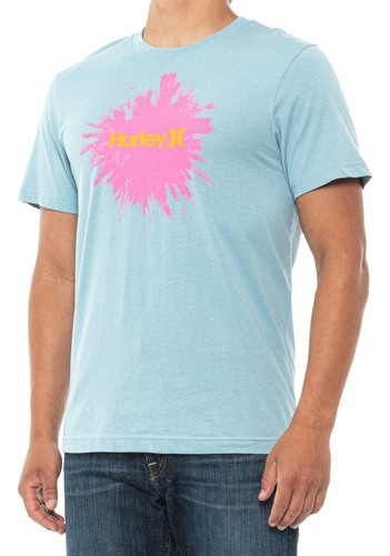 Hurley Men's Bel Air Slimed Graphic Short Sleeve T-Shirt (Bay Blue ...
