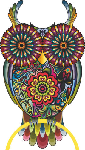 LARGE Abstract Owl Full Colour Wall Sticker Vinyl Decal Wall Art Transfer - Picture 1 of 3