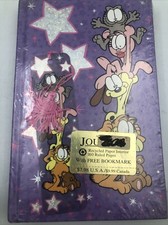 Sealed Vintage Paws Garfield  Friends Purple Journal/Diary  Bookmark Set USA