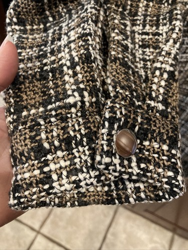 Forever 21~Plaid Tweed Shacket, W Frayed Bottom, Sz Small, New W Tag! - Picture 4 of 12