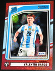 2024-25 Panini Donruss Valentin Barco Red # 12/99 #185 Rated Rookie FIFA 2025