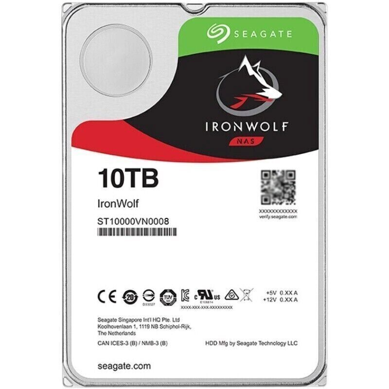 Seagate IronWolf (7200RPM, 3.5-inch, 256MB Cache) 10TB
