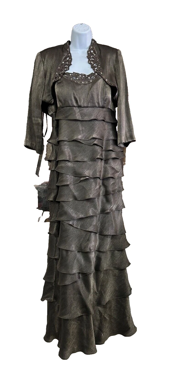green emerald velvet dress Ignite Evenings Sequin Lace Dress with Cape main image 1