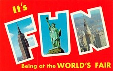New York NY FUN World s Fair Large Letter Chr...