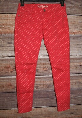 Old Navy Rockstar Women's Size Red Polka Dot Jeans