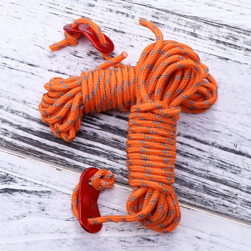Corde 3mm 13.12ft Cordon Fluorescent Réfléchissant Orange pour Canopée