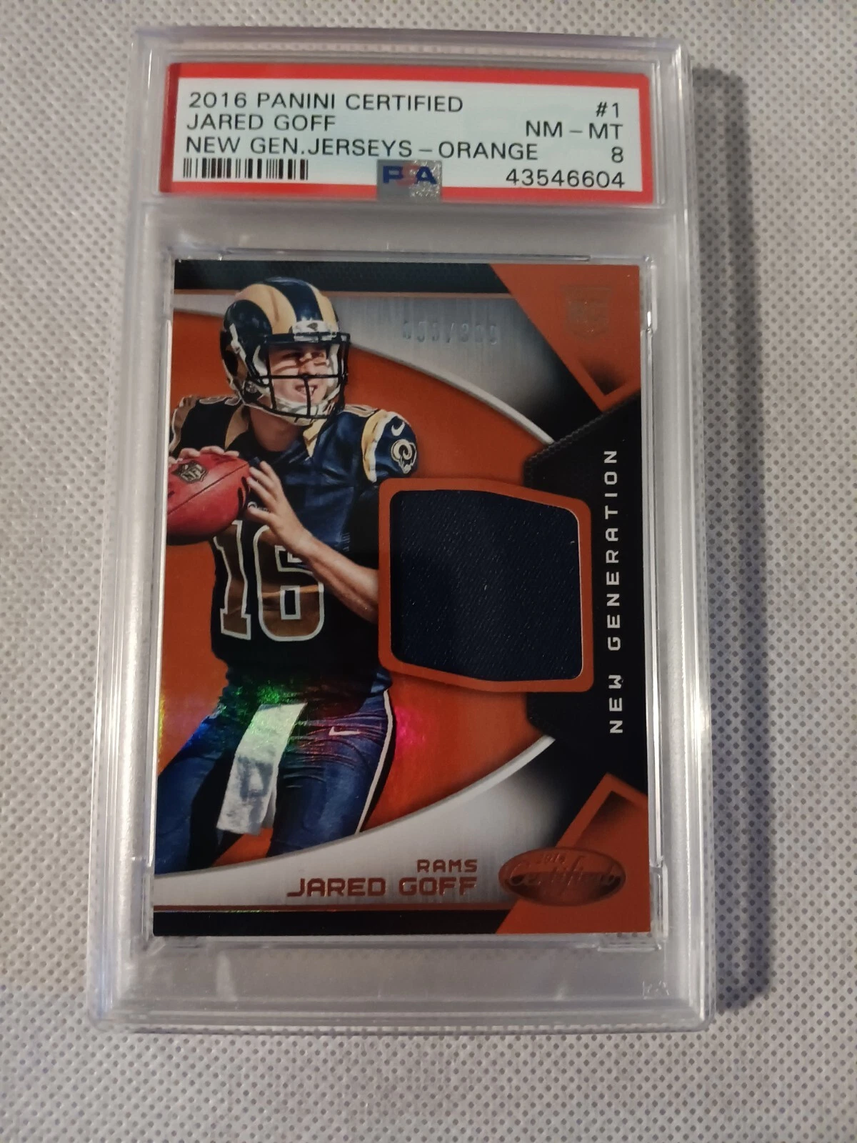 Jared Goff Panini Certified New Generation Jerseys #1 Orange