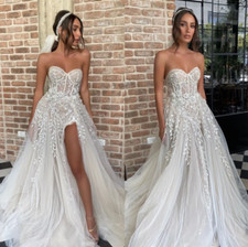 A Line Wedding Dress for Bride Sequins Appliques Sweetheart Wedding Dresses
