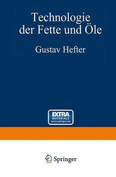 Technologie Der Fette Und ÖLe | Buch | 9783642985942-image