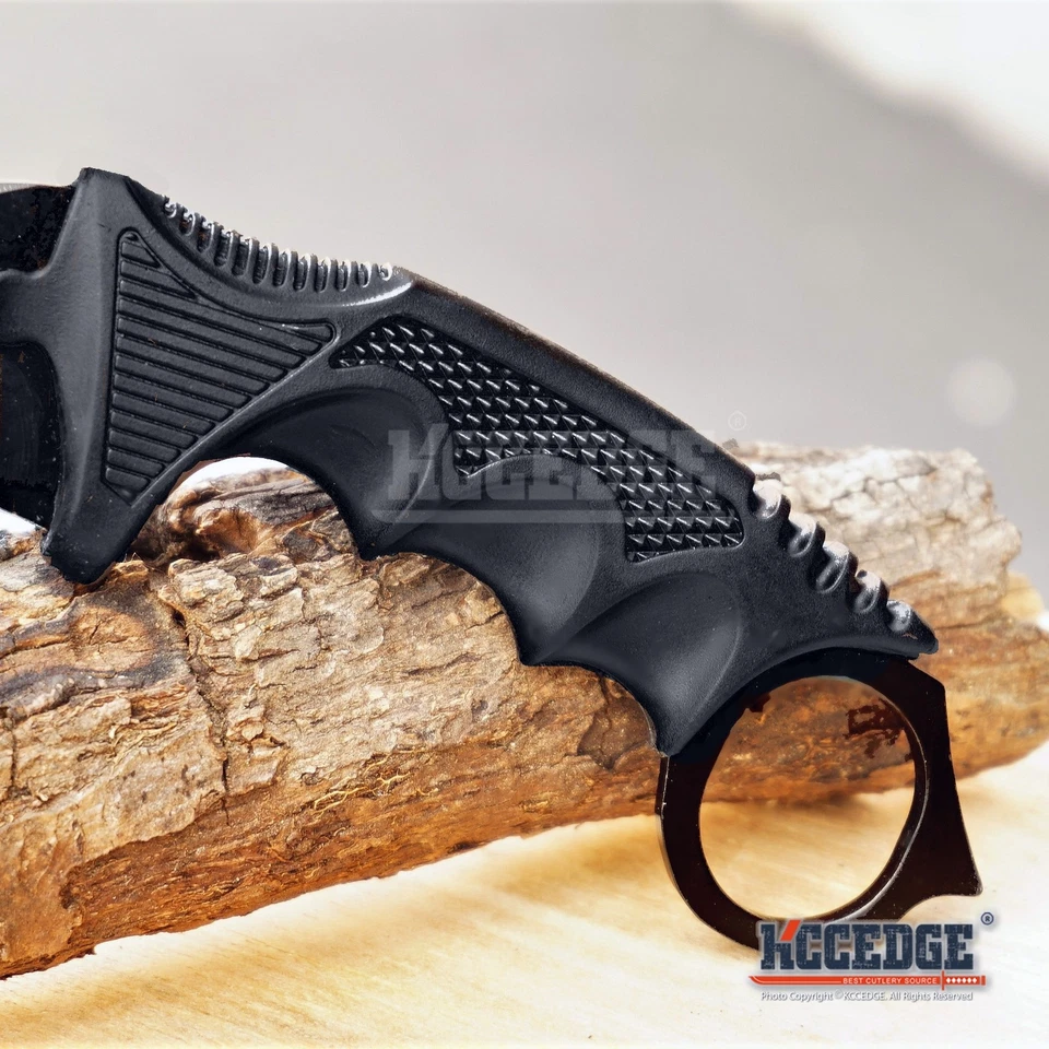 Hoja fija Bowie de combate táctico KARAMBIT de 7,5" CSGO - NEGRA Foto 4 de 4