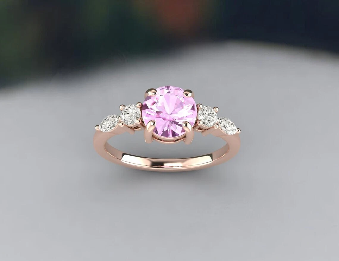 Light pink on sale stone ring