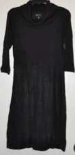 AB Studio Women's Black Cowl Neck 3/4 Sleeve Sweater Dress Size S