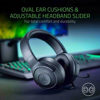 Razer Kraken X Lite Gaming Headset - 7.1 Surround Sound - Classic Black