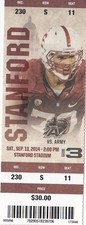 2014 STANFORD CARDINAL VS ARMY FOOTBALL TICKET STUB 9/13 COLLEGE FOOTBALL