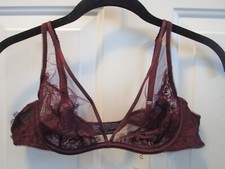 SOMA BREATHTAKING UNLINED PLUNGE BRA IN MERLOT SIZE 36A NEW