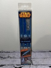 Star Wars Luke Skywalker Light Up BLUE LED Lightsaber Chopsticks BRAND NEW
