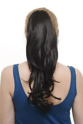 WIG ME UP Haarteil Toupet Zopf Queue de Cheval Clip-in Noir Noir 45 cm SA07-2 - Photo 1/2